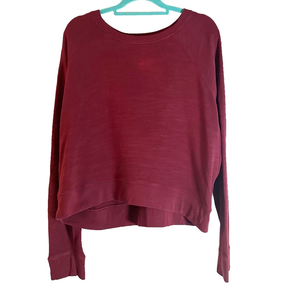 J. Crew Maroon Vintage Fleece Sweater Women's Large